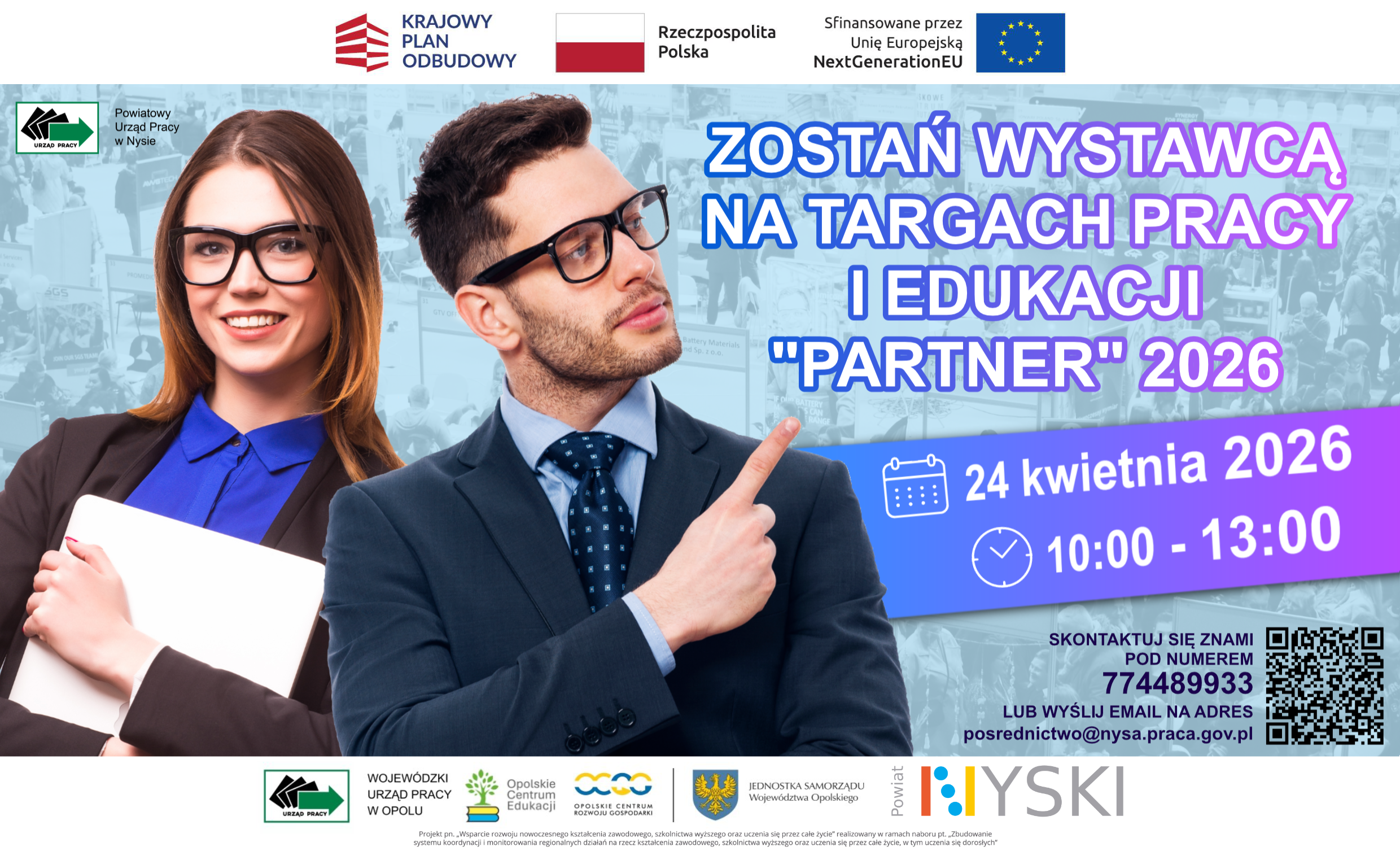 Zostań wystawcą na Targach Pracy i Edukacji Plakat informujący o Targach Pracy i Edukacji