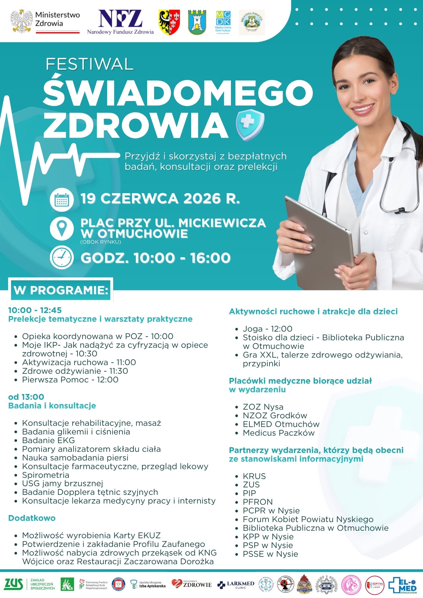 Festiwal Świadomego Zdrowia - plakat promujący wydarzenie