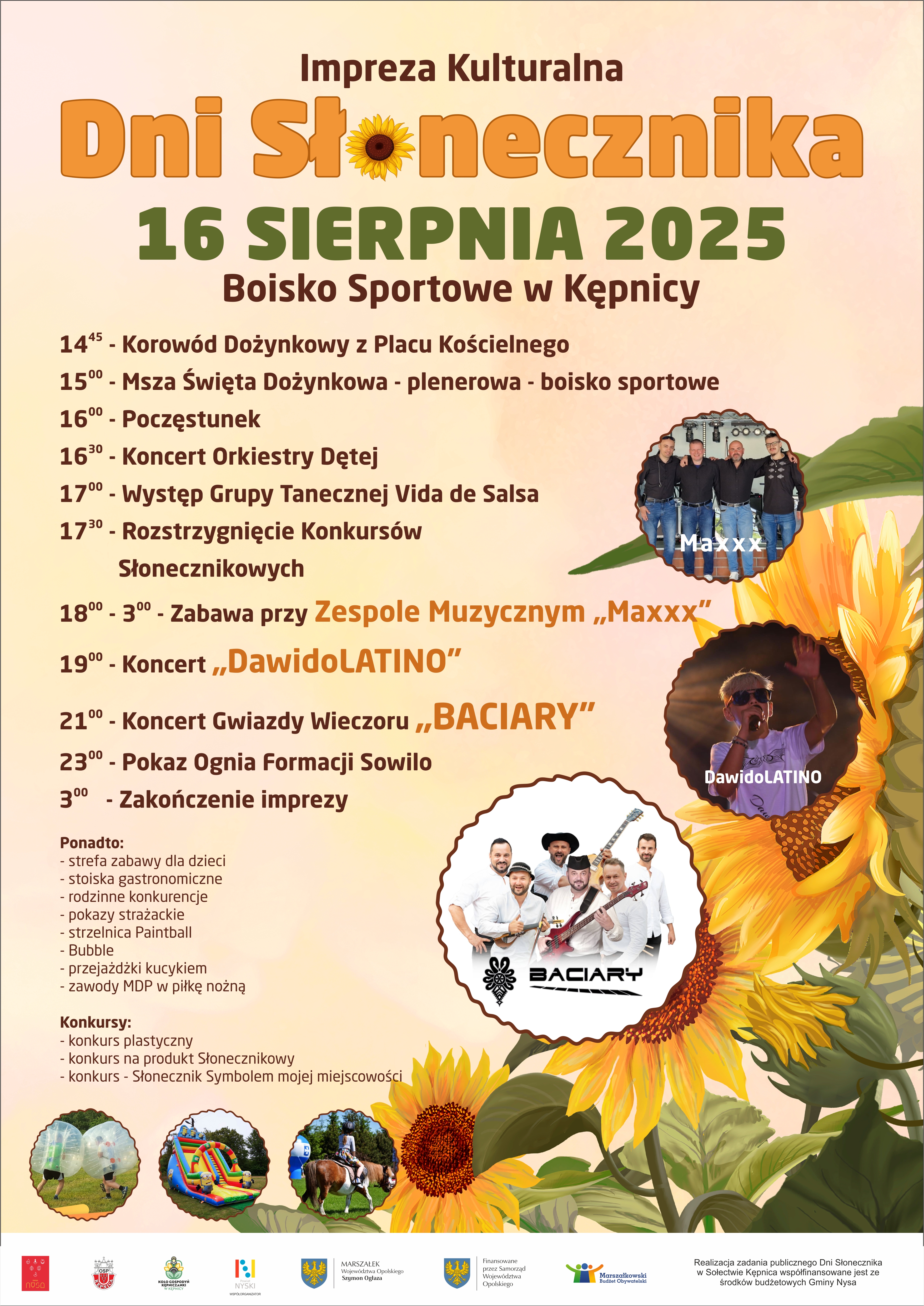 Plakat zaprasza na Dni Słonecznika
