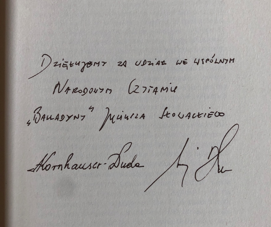Podziękowanie od Prezydenta Rzeczypospolitej Andrzeja Dudy za udział w tegorocznej odsłonie Narodowego Czytania 