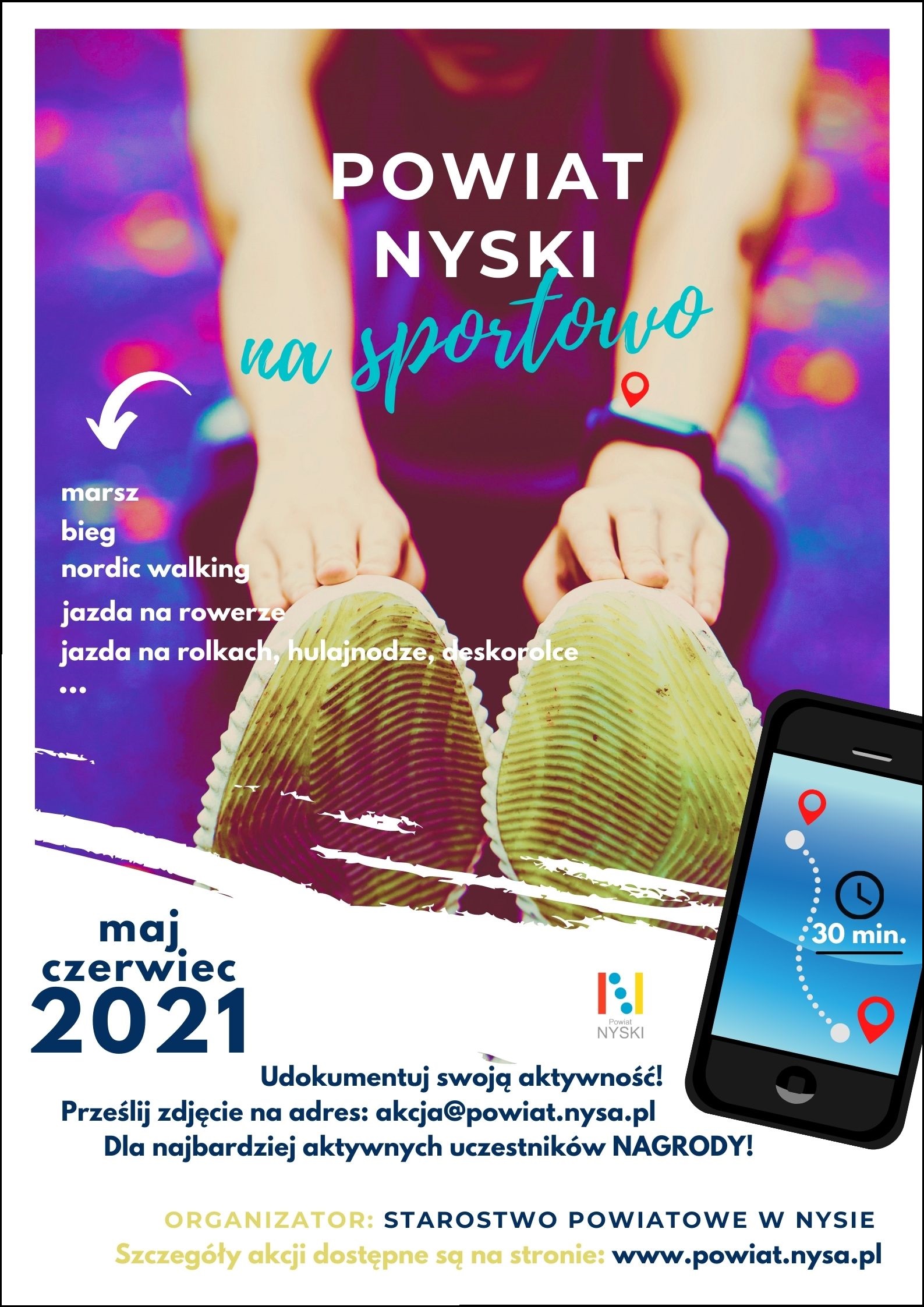 Plakat Powiat Nyski na sportowo