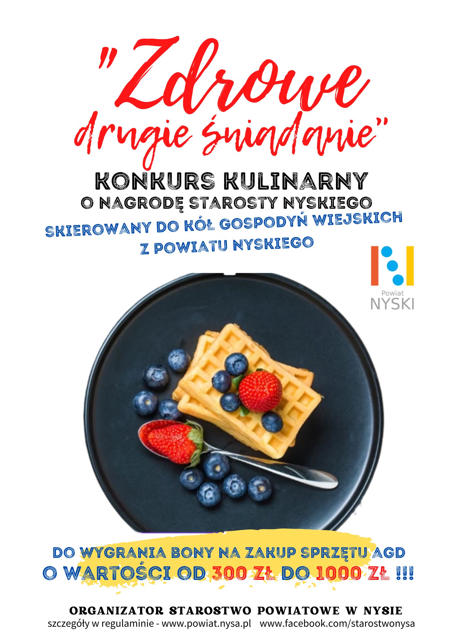 Konkurs kulinarny „Zdrowe drugie śniadanie” plakat