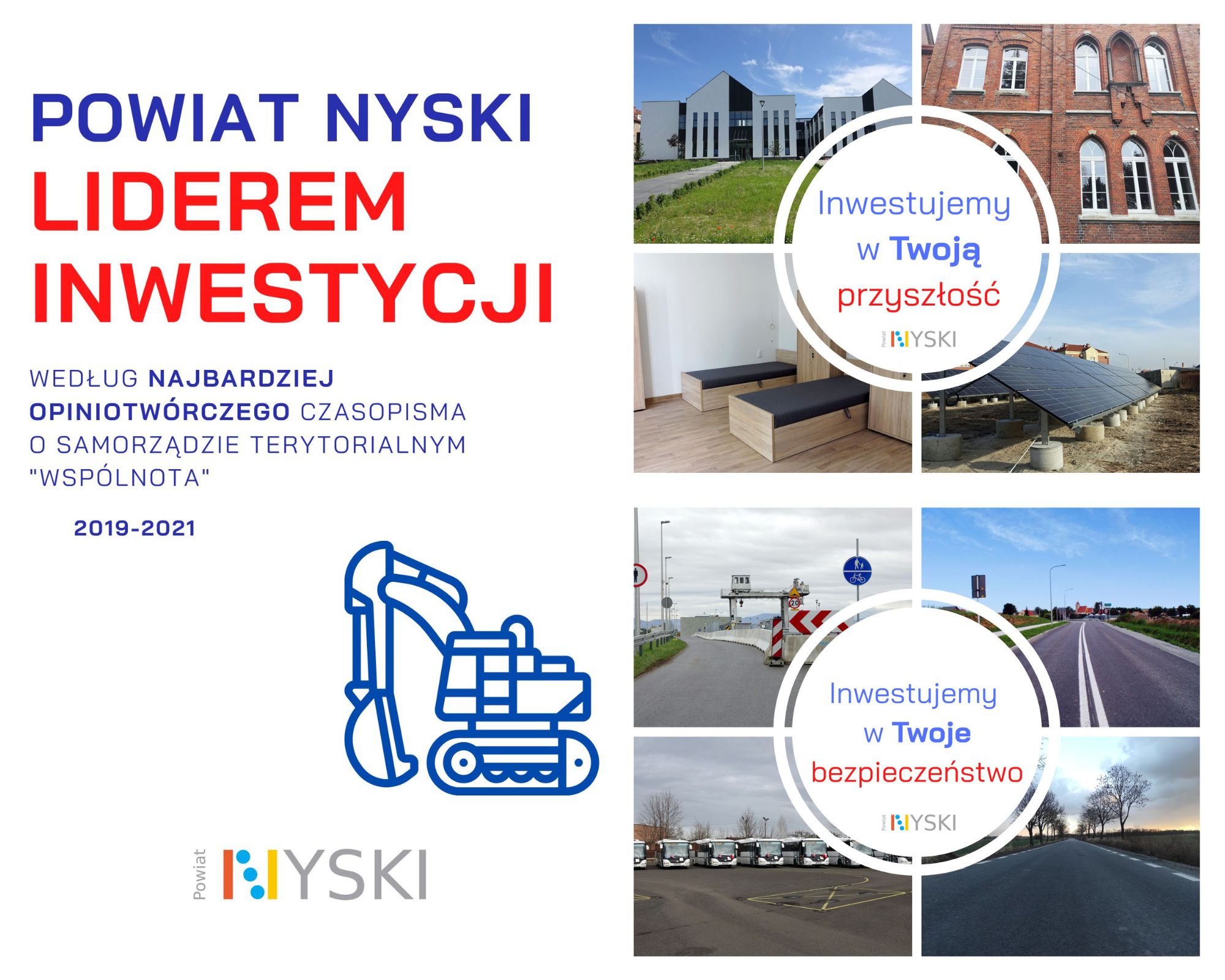 Powiat Nyski w latach 2019-2021 wydatkował na inwestycje 105 859 681 zł stając się tym samym liderem inwestycji w woj. opolskim