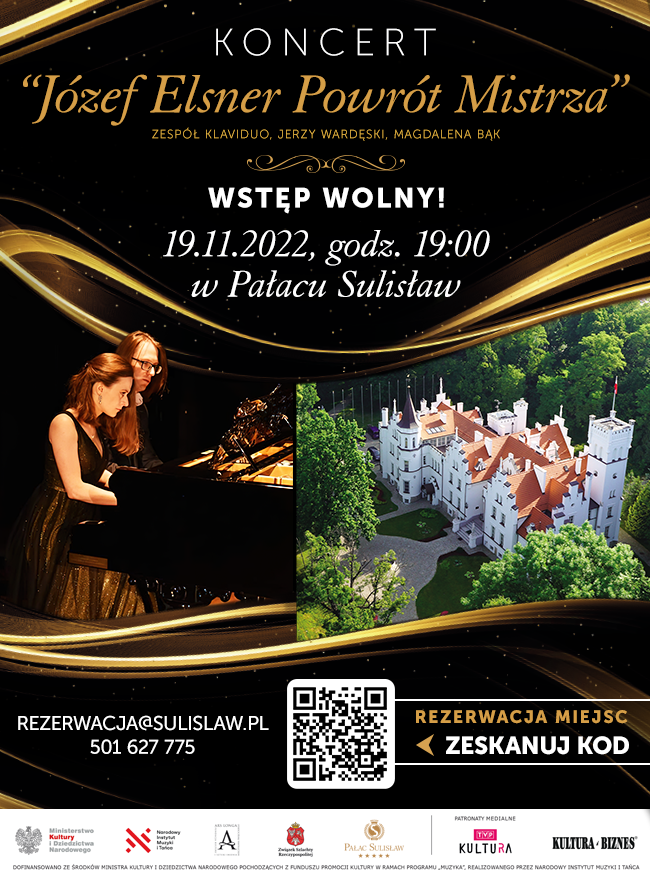 Plakat zapowiadająćy koncert “Józef Elsner – powrót mistrza” 