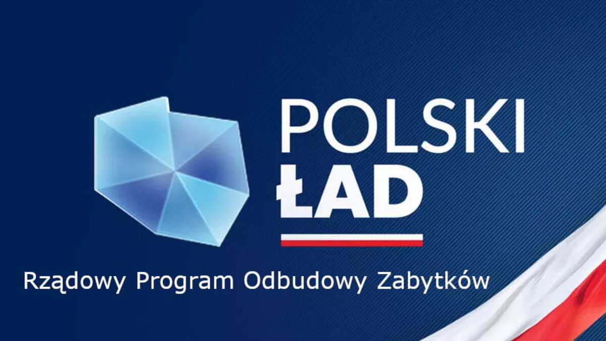 Zdjęcie przedstawia logo programu Polski Ład