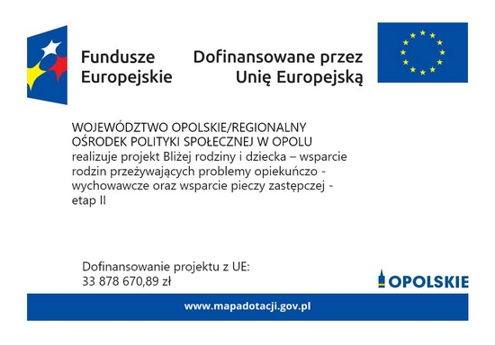 plakat informujący o żródłach dofinansowania projektu