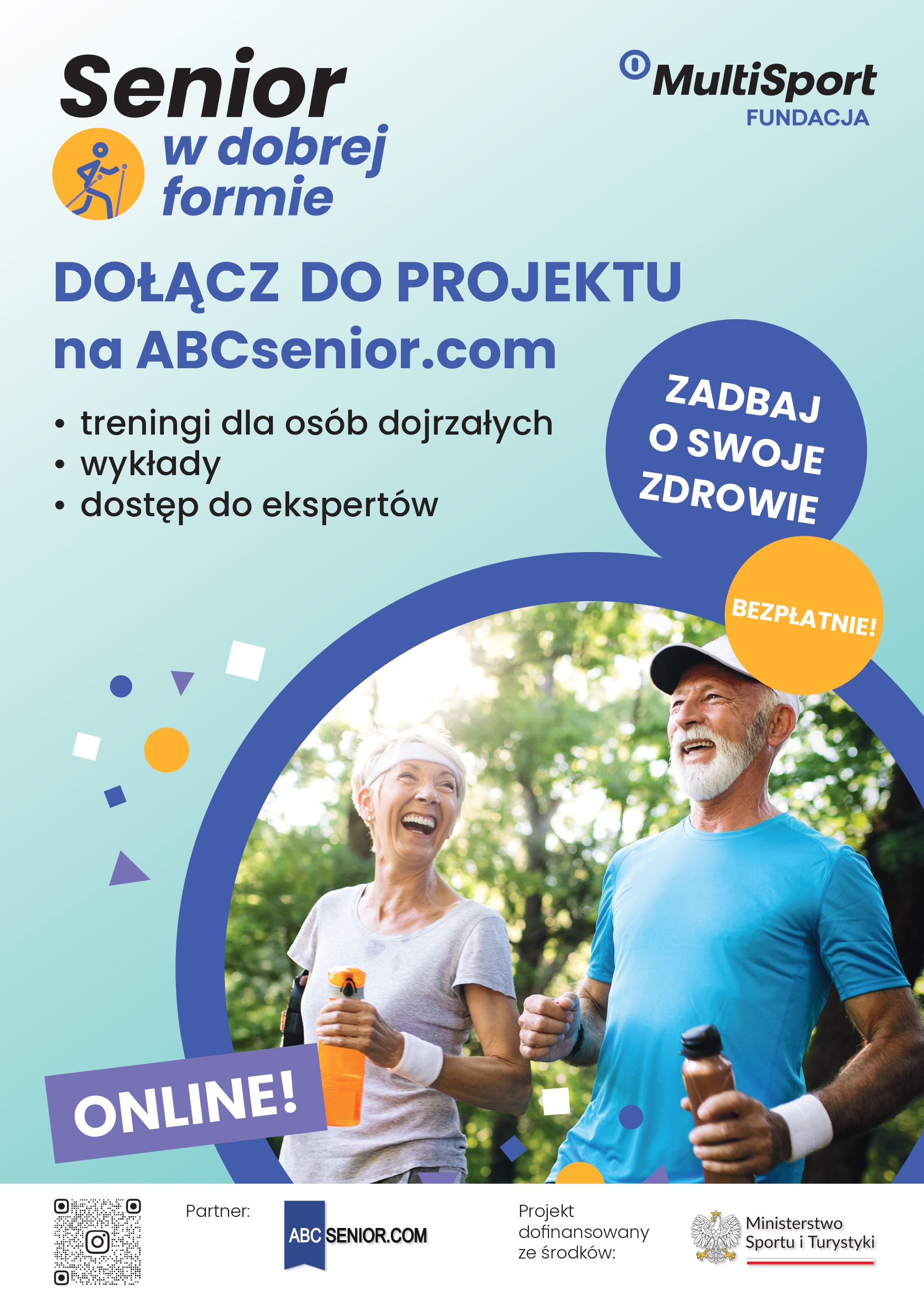 Plaktat promujący akcję Senior w dobrej formie