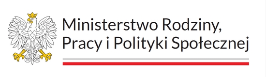 Zdjęcie przedstawia logo Ministerstwa Rodziny, Pracy i Polityki Społecznej