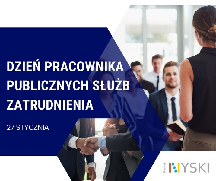 Plakat przedstawia Dzień Pracownika Publicznych Służb Zatrudnienia